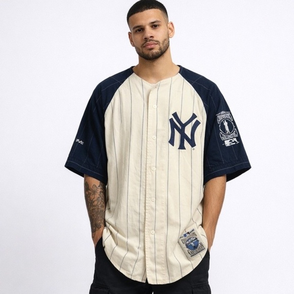 Mirage Cooperstown Collection New York Yankees Babe Ruth #3 Jersey Mens XL Cream